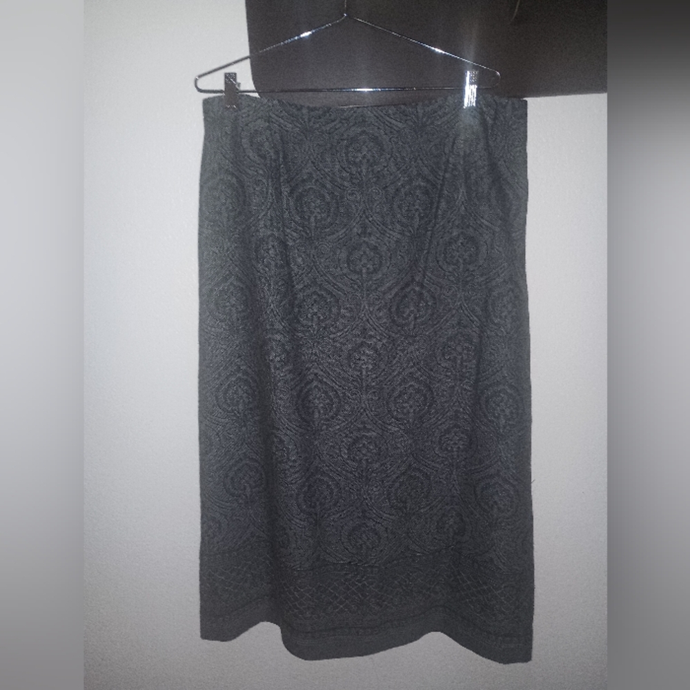 Pendleton Skirt Set Gray Baroque Pattern Vest & M… - image 5